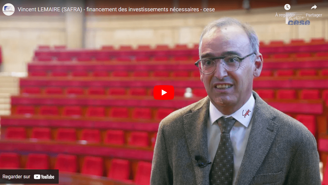 Capture d'écran de la vidéo de l'interview de Vincent Lemaire au CESE