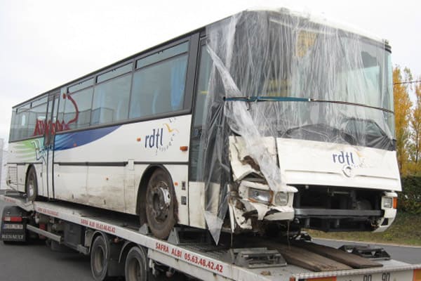 Bus RDTL accidenté